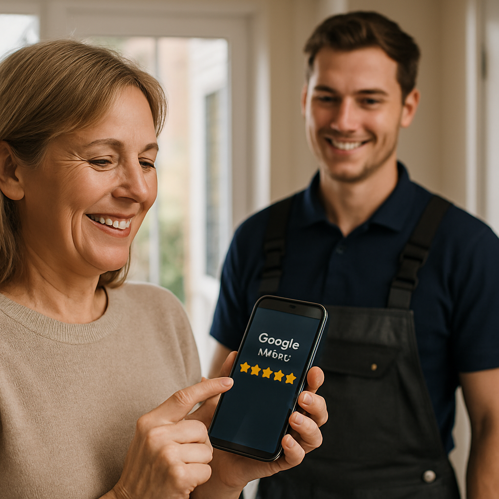 how to get more Google reviews as a tradesman UK