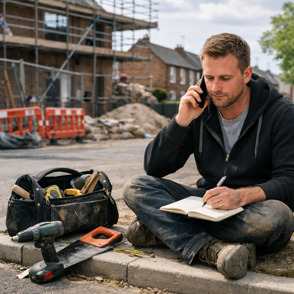 how to start a construction company with no money UK