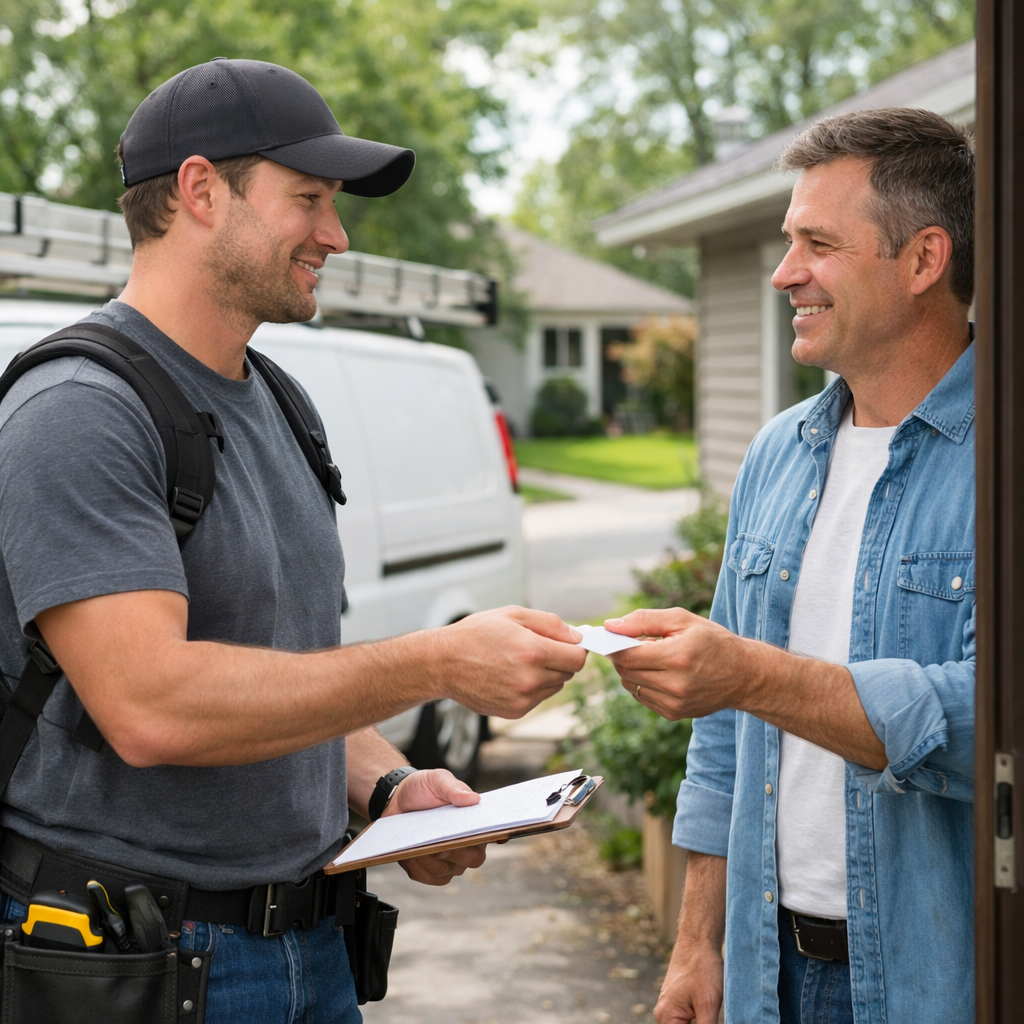 self-employed contractor getting first customers USA