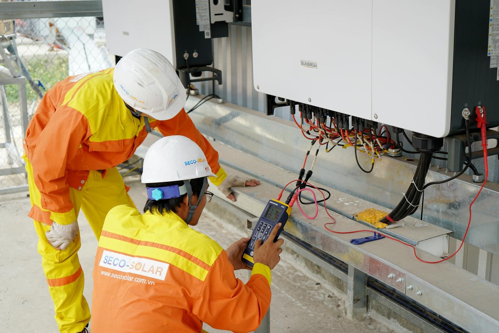 electricity grid connection point, solar installer with documentation